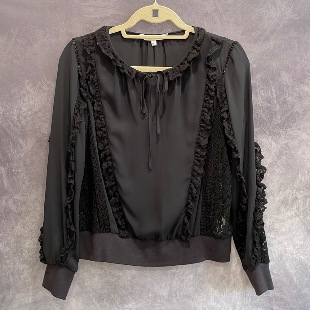 Rebecca Minkoff Small Black Long Sleeve Top